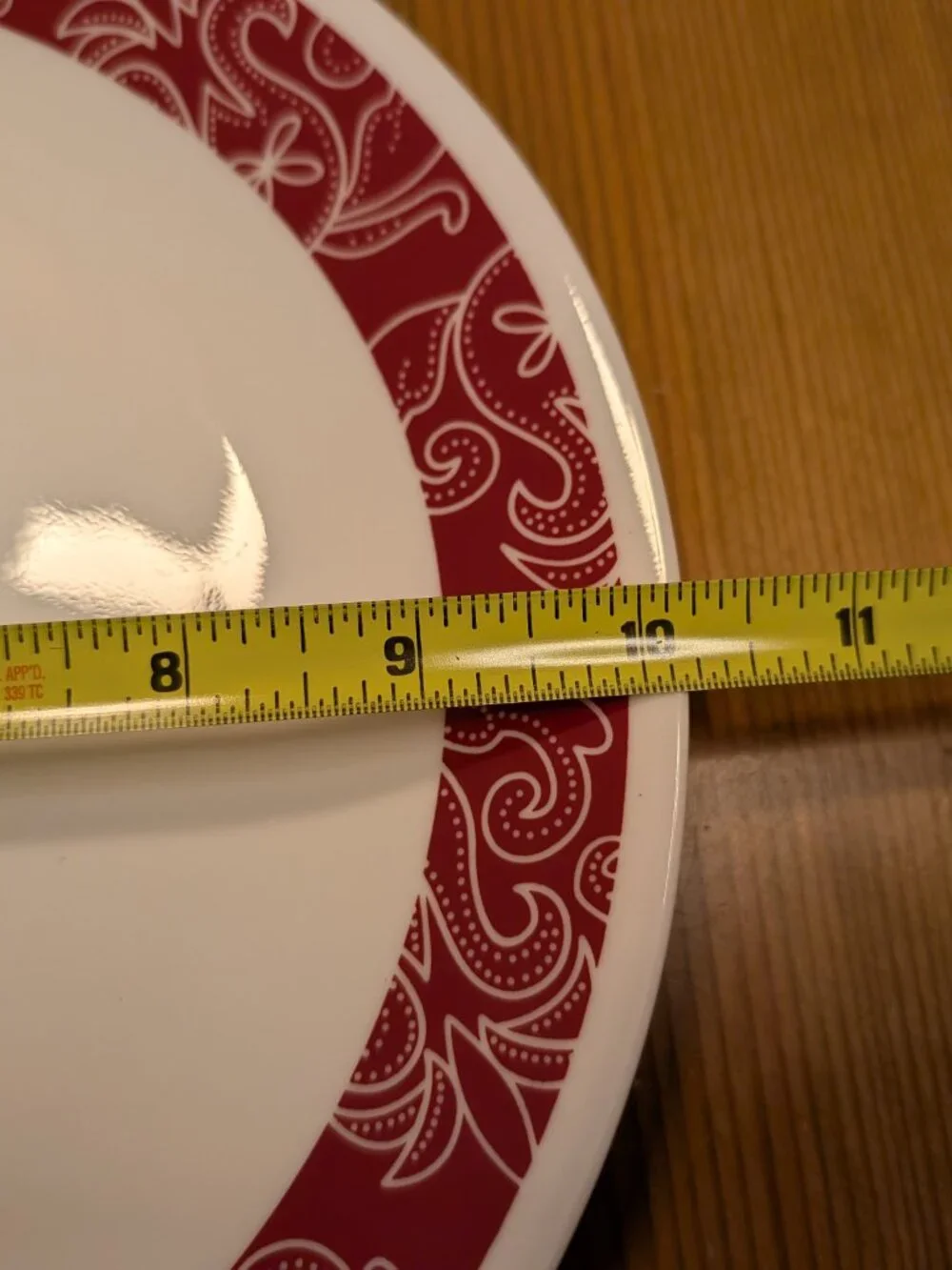 Set of 3 Corelle RED BANDANA Dinner Plates 10 1/4